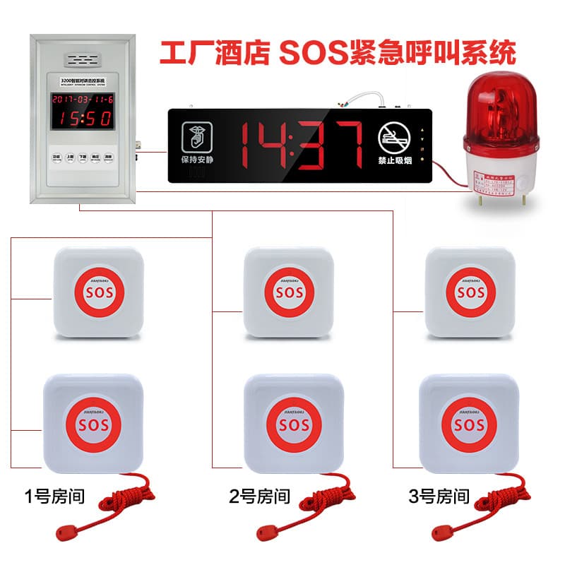 Jiantao Guest Room, Nursing Home SOS Emergency Wired Alarm System, Workshop Toilet Call Emergency Call System