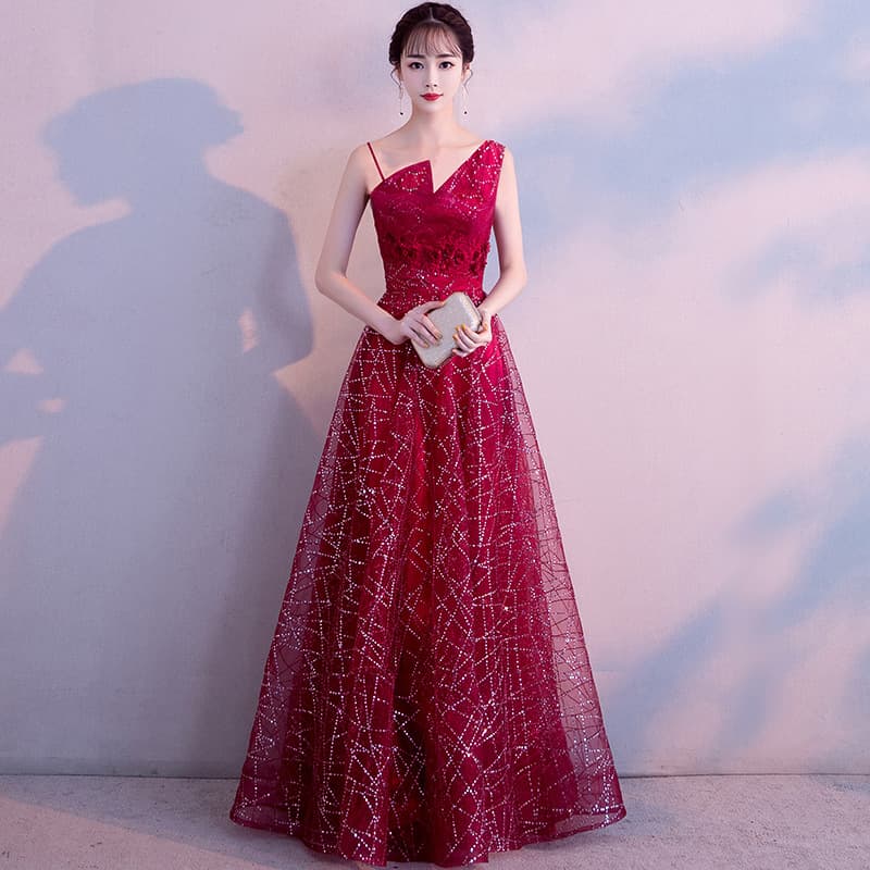 Bridal Toast Wear 2026 Summer Temperament Slim Red Long Wedding Slim Host Banquet Evening Dress