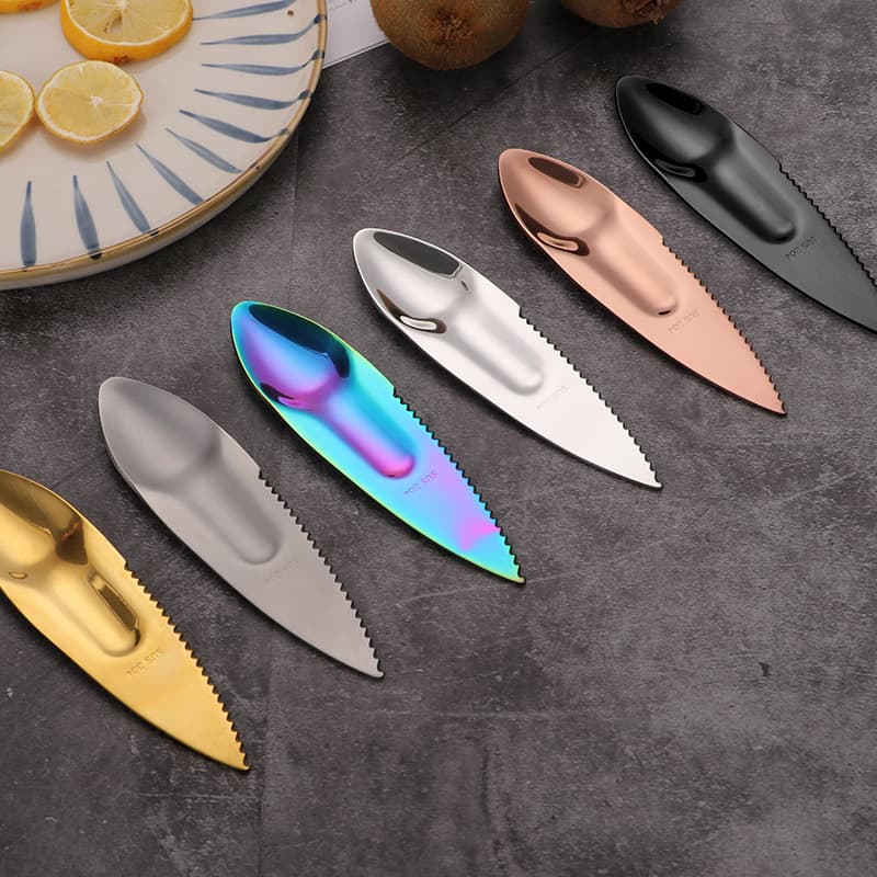 Cross-border 304 Multi-functional Fruit Knife, Kiwi Peeler Tool, Multi-use Passion Fruit Opener and Peeling Tool