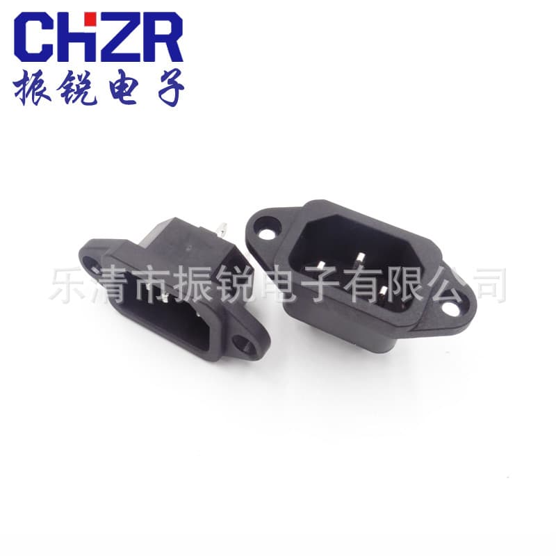 Zhenrui Direct Sales AC Power Socket "Pin" Type Socket with Screw Mounting Hole AC 864A2