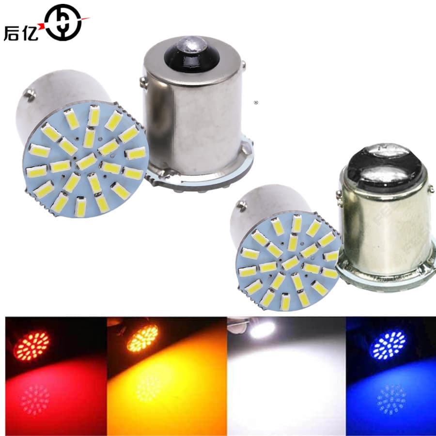 Automotive LED Turn Signals 1156 1157 3014 7440 22SMD 22 Lights Motorcycle LED Brake Lights