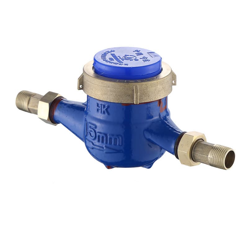 DN20 High Sensitivity Household Water Meter with 6-point Copper Casing and Copper Connection, Digital Pointer