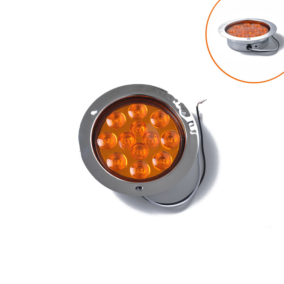 Wholesale Truck Brake Light 24V Truck Tail Light 12-LED Yellow Warning Light Kit for Export