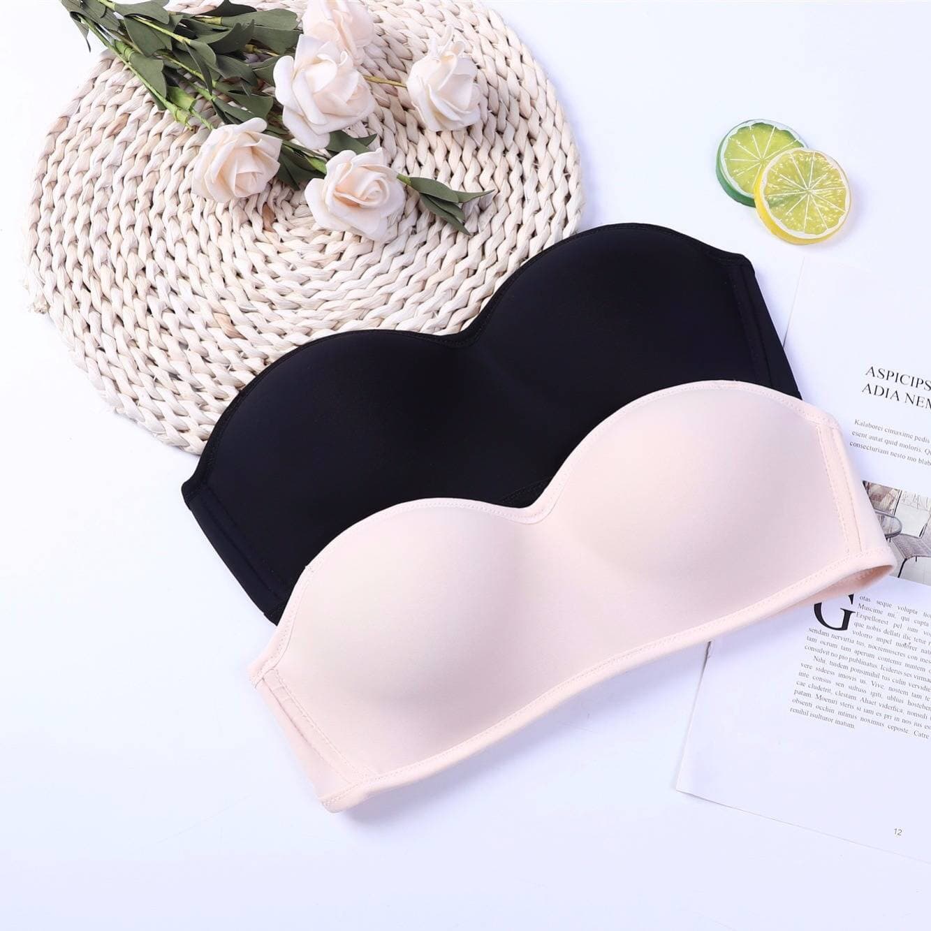 Sexy Simple 3D Invisible Bra for Women, Wire-Free Strapless Tube Top Push-Up Bra