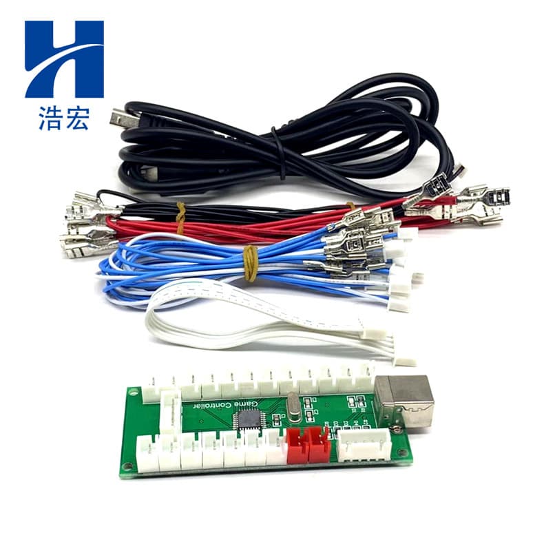 USB PC Joystick Chip with LED Circuit Board DIY Arcade Joystick Control Board Supports PC/Android/PS3
