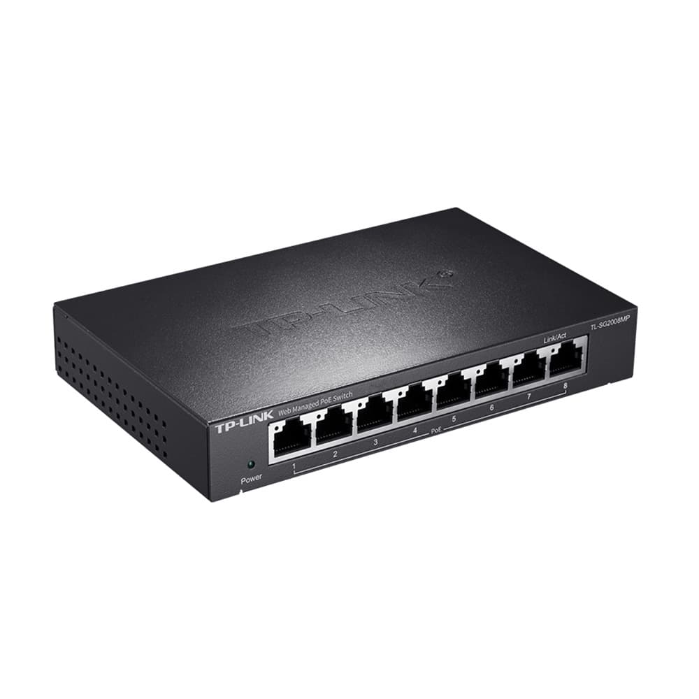 TP-Link All-Gigabit Network Switch TL-SG2008MP Cloud-Managed for Enterprise Office, 8-Port PoE Powered