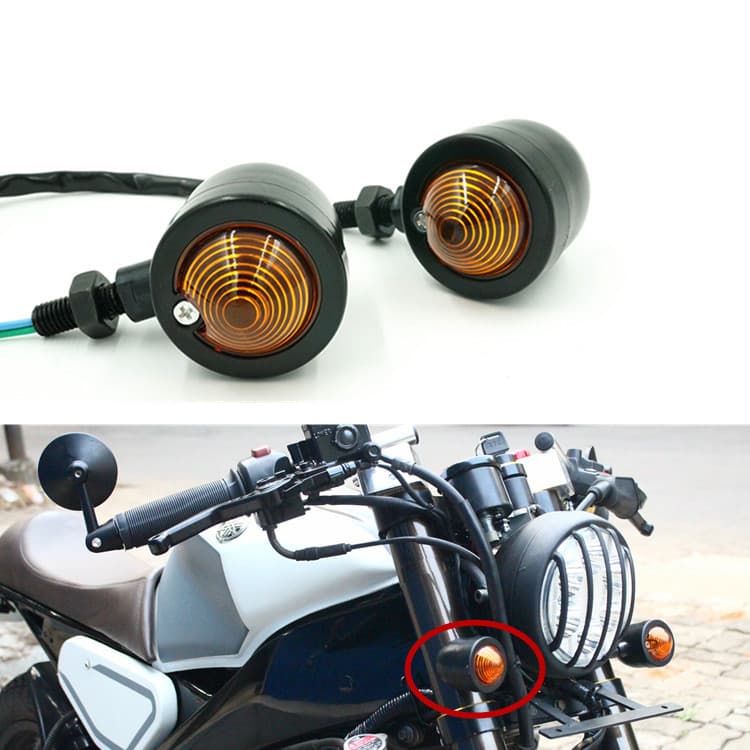 Motorcycle Accessories Harley Cruiser Chopper Modified Retro Turn Signal Aluminum Alloy Indicator Light