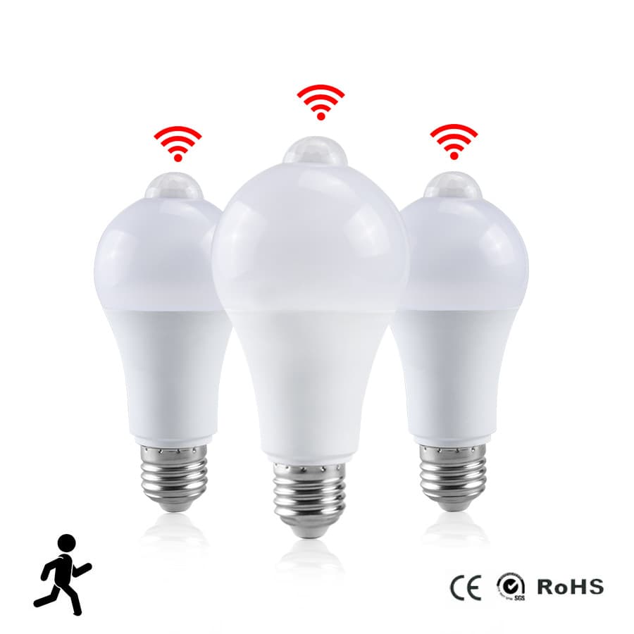 E27 LED Sensor Bulb 12W 15W 18W 20W Human Body Induction Light Bulb Warm White Cool White Dimmable Screw-in Lamp Bulb for Home