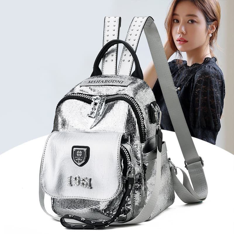 Women's Backpack 2024 New Trendy Korean Style Versatile PU Soft Leather Small Bag Multi-purpose Women's Backpack Trendy Essential