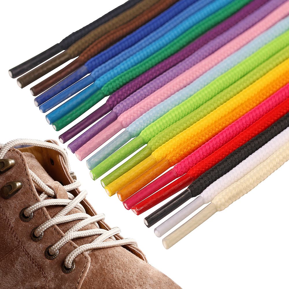 【07】 Manufacturer Cross-Border 16 Spindles Round Shoelaces 0.5-2 Meters Colored Casual Running Shoes Shoelaces