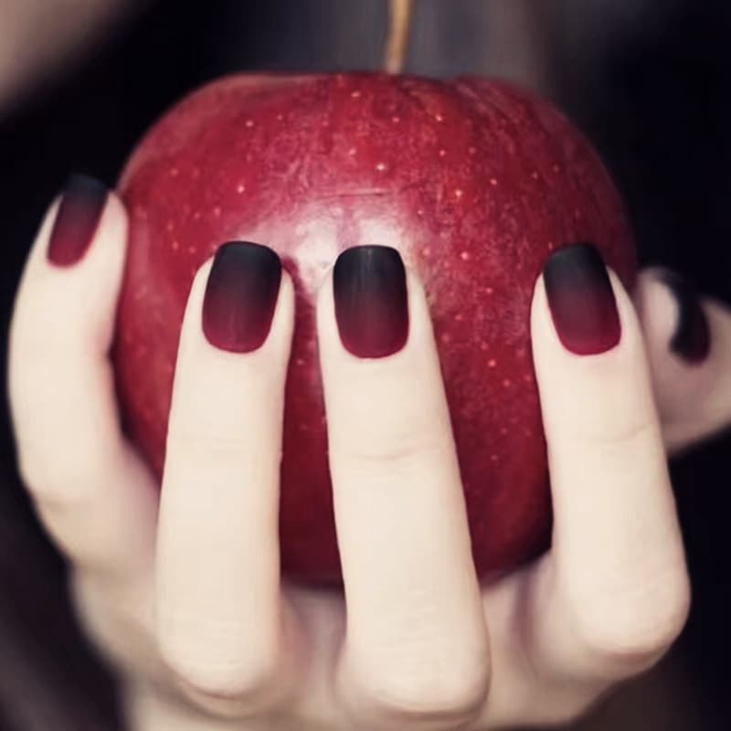 Removable Finished False Nails Gradient Wine Red Matte Bridal Nail Tips Nail Art Tools