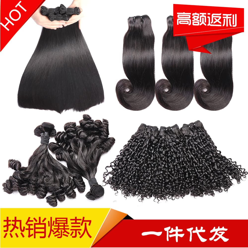 South Africa Hot Selling One-Tier Smooth Double Drawn Human Hair Bundle Real Human Hair Double Even Weft