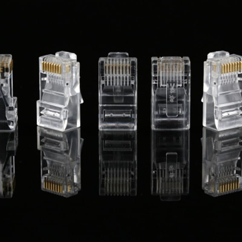 RJ45 Network Connector, 1000 pieces per bag, 8-core 8P8C, Ethernet RJ45 Connector