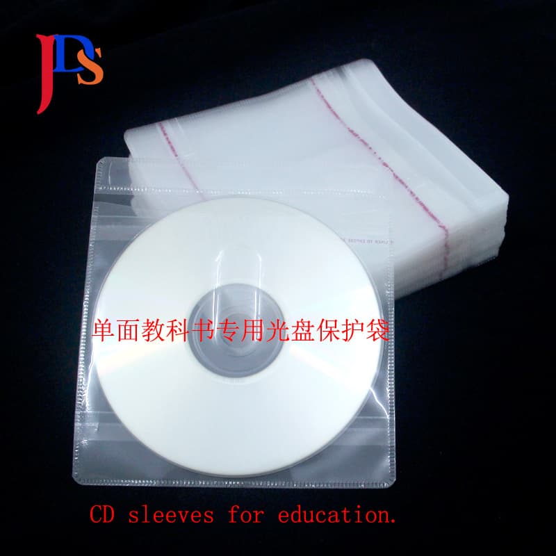 Manufacturer Stock PP Transparent Plastic CD Sleeve, Teaching-Specific CD/DVD Protection Bag, Self-Adhesive Disc Pouch