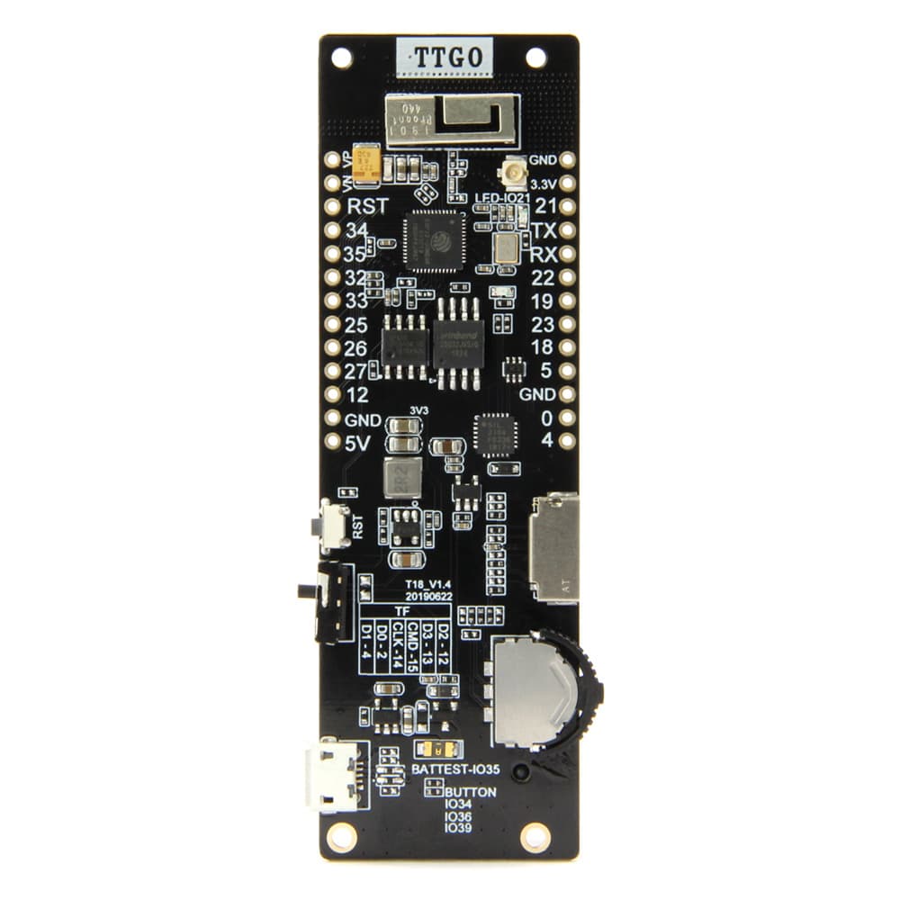 TTGO WiFi Bluetooth Wireless Module 18650 Battery Holder 2A Fuse ESP32 4MB Flash Development Board