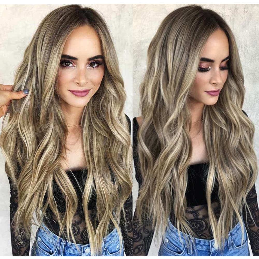2019 New Export Wig Cap, European and American Blonde Fiber High-Temperature Silk Long Curly Wig, Amazon Source