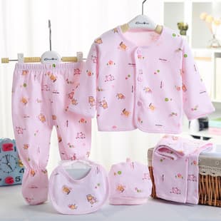 Cross-border Hot Selling Baby Clothes Newborn 5-Piece Set Underwear All Season Just Born Baby Products