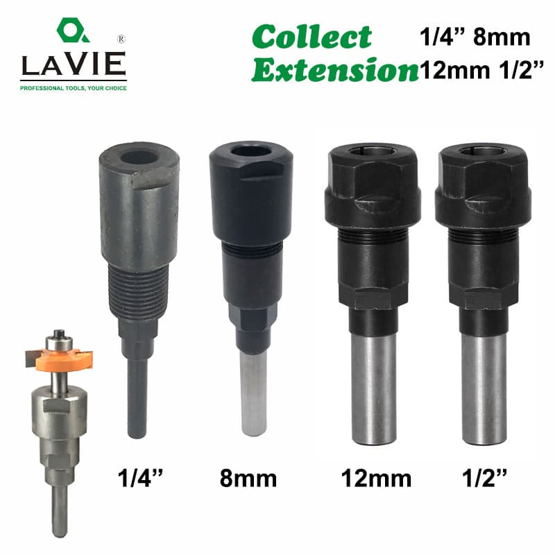 1/4 8mm 12mm 1/2 tool handle engraving machine trimming machine milling cutter extension rod lengthened rod extension rod