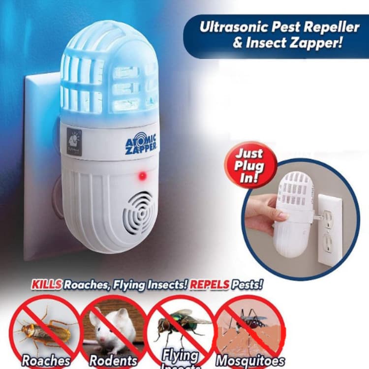 New TV Cross-Border ATOMICZAPPER Mosquito Killer Ultrasonic Mosquito Lamp Rodent Repeller for Rats, Cockroaches, Ants