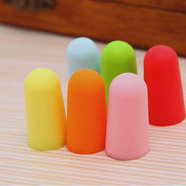 Anti-noise sponge earplugs manufacturers can print logo noise reduction sleep learning hotel sleep travel soundproof earplugs