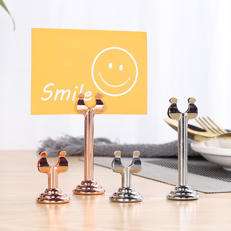 Metal Price Tag Bread Label Clip Table Card Clip POP Advertising Clip Dessert Shop Product Price Tag Table Card Stand