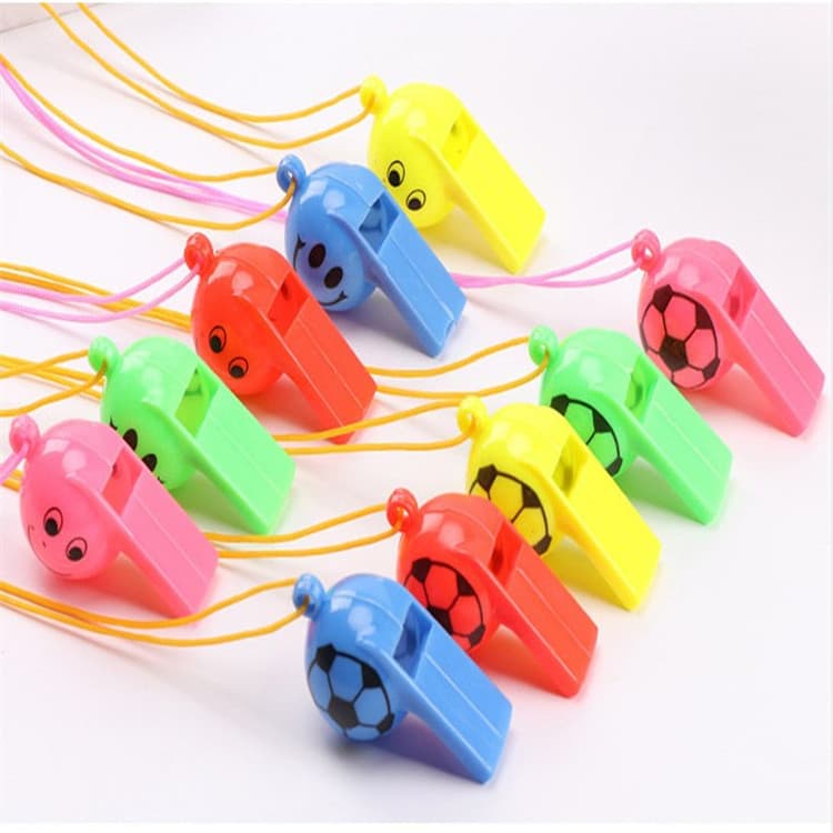 Factory direct whistles, new plastic children's whistles with lanyards, fan whistles, sports toy wholesale