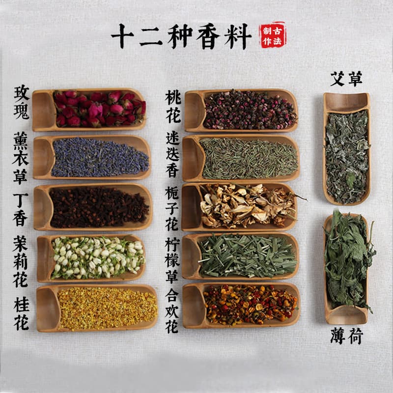 Dragon Boat Festival Scented Sachets, Fragrances, Rice Dumpling Fillings, Lavender, Mugwort, Mosquito Repellent, Dried Flowers, Jasmine - DIY Material Kit