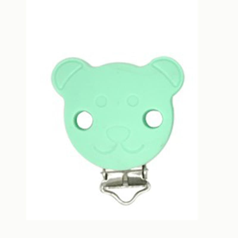 Baby Teething Silicone Pacifier Clip Bear Shape Teether Pacifier Chain Stick Chewable