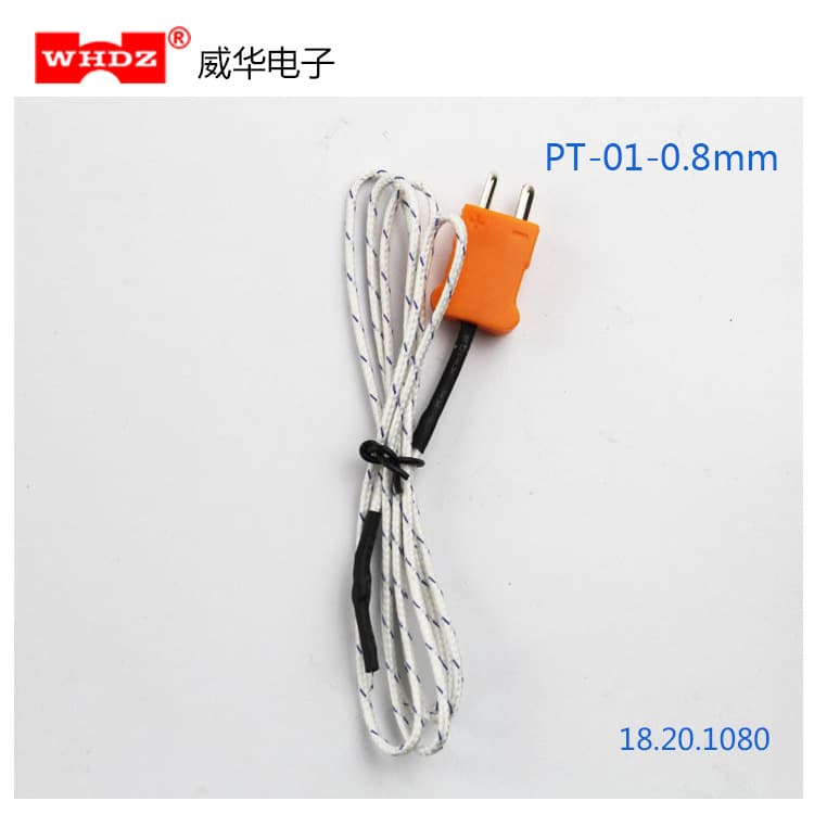 Temperature Probe K-Type Thermocouple Plug Sensor PT01 Thermocouple Wire Glass Fiber Cable