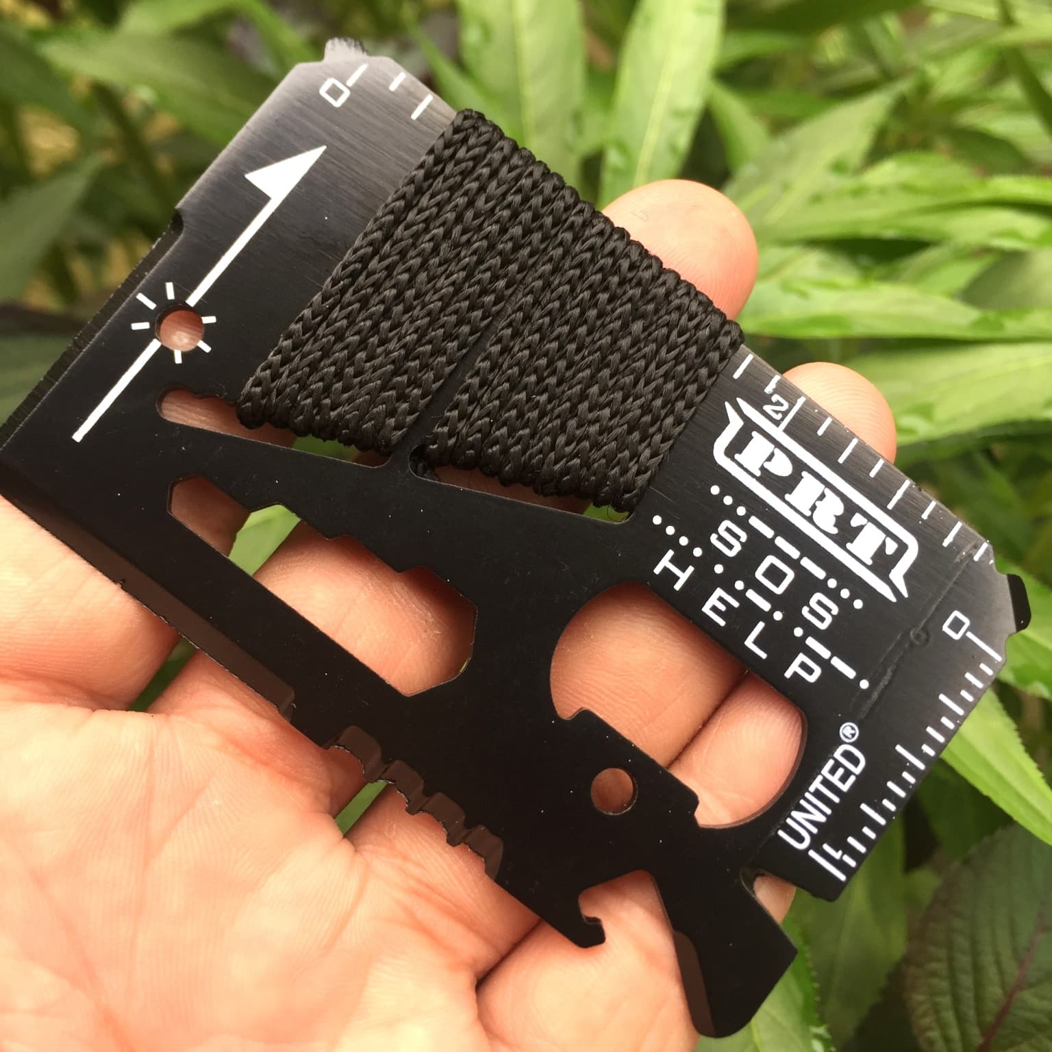 14-in-1 Large Camping Survival Tool Card Outdoor Survival Card Multifunctional Paracord Knife Card SOS Tool Card