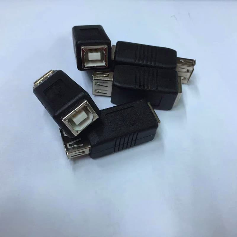 USB A Female to B Female Printer Adapter AF/BF 2.0 Square Port Scanner Female Connector