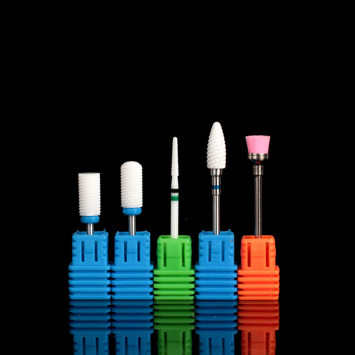 Nail Tools Ceramic Rotary File Grinding Head Nail Grinding Head Grinding Machine Accessories 5 pcs/set
