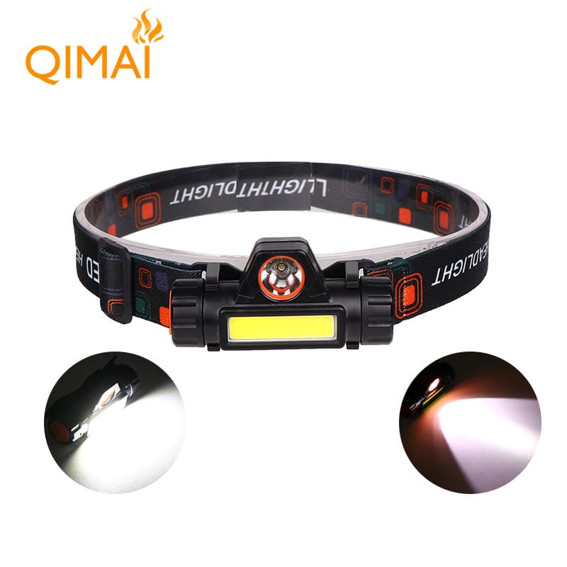 New Cross-border XPE+COB Mini Headlamp Rechargeable with Magnet Work Light Outdoor Head-Mounted Lightweight Headlamp
