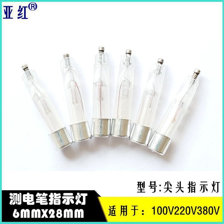 【887 Model】Electrical Tester with Infrared 6*28 Red Neon Bulb Indicator Light, High Brightness 220V Circuit Light