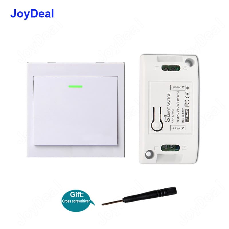 433Mhz remote control switch 220v smart wireless remote control household lamps wiring-free electric light 86 type wall panel