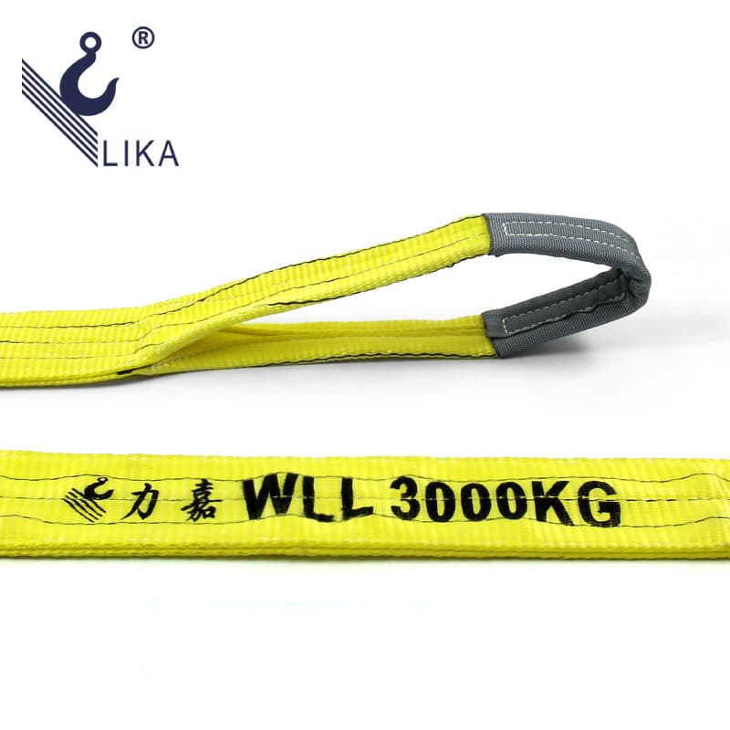 Lijia Factory Industrial Sling Lifting Rope Lifting Strap Colorful Flat 3-Ton Polyester Lifting Strap with Multiple Pulling Strength