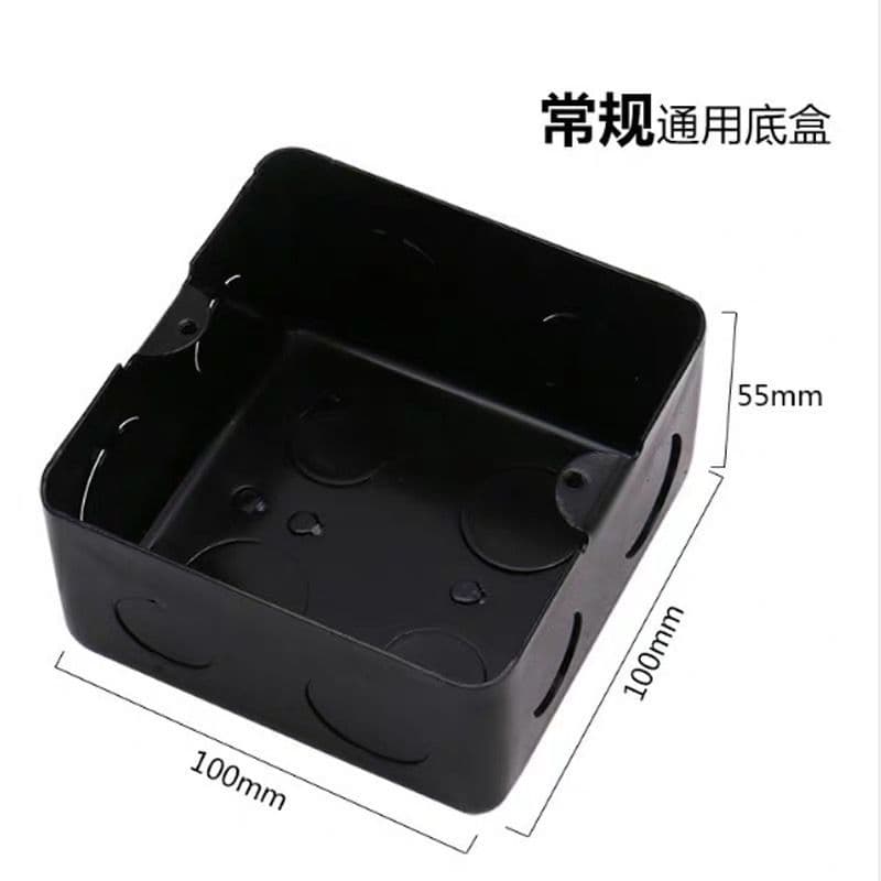 Factory Wholesale Universal Standard Iron Box for Floor Sockets, Black Paint Anti-Rust
