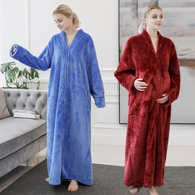 Autumn/Winter Thickened Fleece Bathrobe Sleepwear Men's Women's Robe