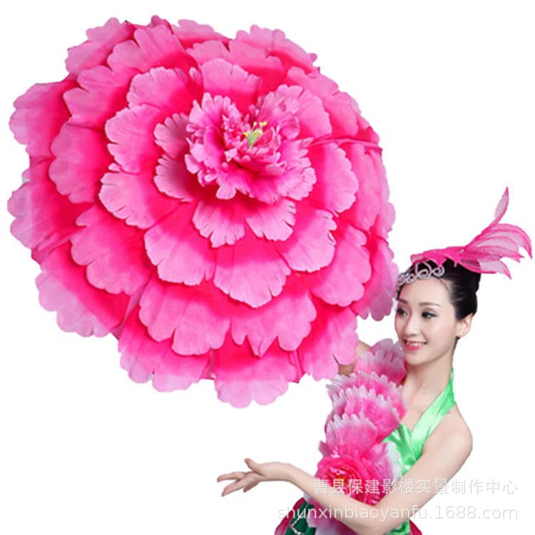 Dance prop flower for children's dance opening square dance performance, hand-held flower prop, large peony umbrella