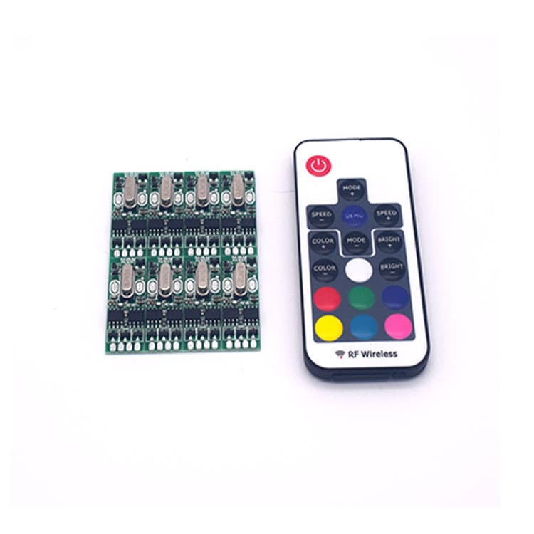 RF wireless 17-key RGB controller PCBA.