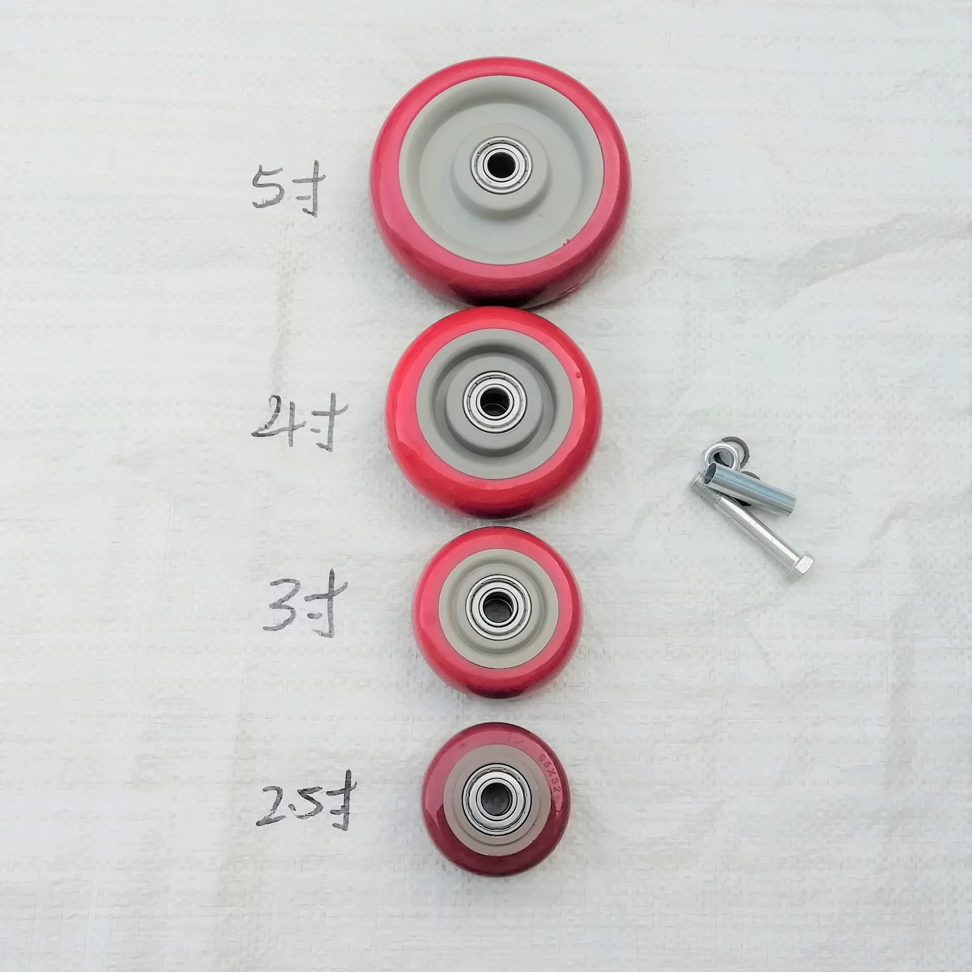 Caster Wheel Swivel Caster Single Wheel Medium Duty Maroon Double Bearing Bracket Wheel PVC Wheel Rubber Wheel Medium Duty Wheel Wear Resistant Single Wheel
