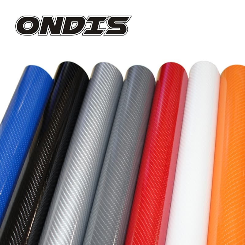 6D Carbon Fiber Car Wrap Film 3D Textured Carbon Fiber Vinyl Matte Gloss Black PVC Twill Body Sticker