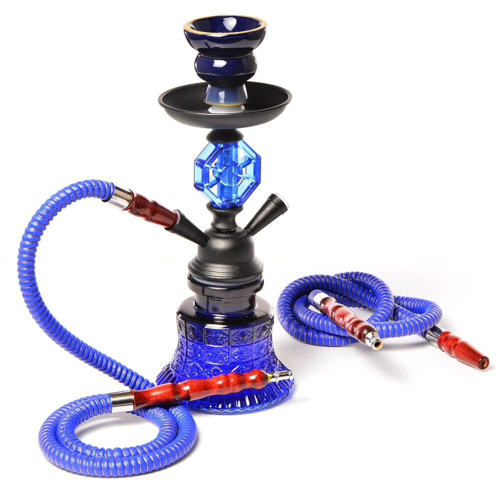 Cross-border Source Water Pipe Factory Arabic Hookah Set Double Tube Glass Hookah Accessories