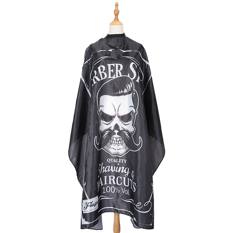 Vintage Barber Skull Hairdressing Apron Shawl Salon Hairdressing Care Shawl Dress