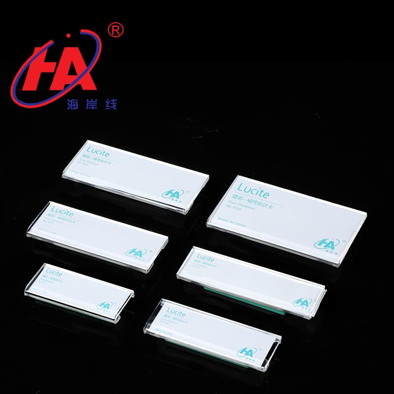 Transparent Crystal Acrylic Seat Card Display Stand Customizable Company Logo Lanyard for Business Events And Conferences