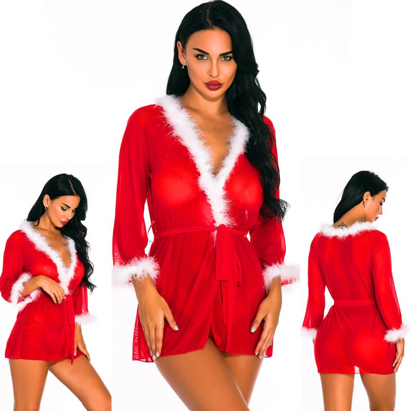 Minimum Order of 300 Sets Sexy and Playful Sleepwear, Robe, Stage Costume, Christmas Uniform Sleepwear Game