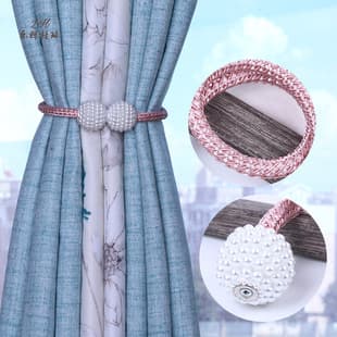 Factory supply curtain clips, thick rope pearl magnetic clips, curtain tie-back magnetic cords, curtain magnetic clips