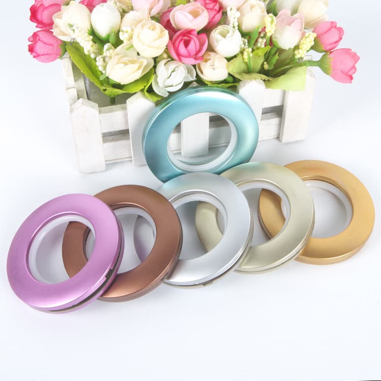 ABS boxed perforated curtain rings, no logo, double-sided, wordless, Roman curtain rings, nano sound-absorbing rings.