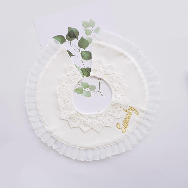 Korean-style New Spring/Fall Baby Bib for Girls, Newborn Drool Bib, 0-2 Years