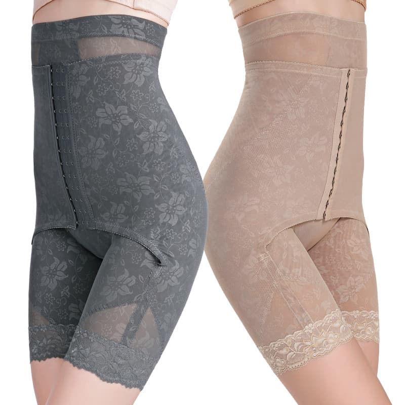 High-waisted Lace-trimmed Tummy-control Shaping Pants Postpartum Butt-lifting Fitness Women's Slimming Leggings
